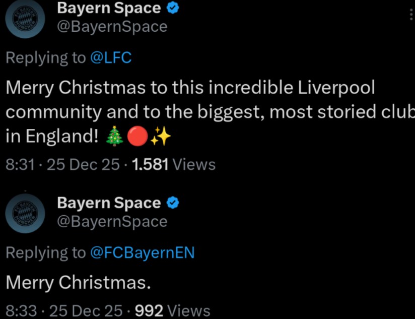 Merry Christmas to everyone, but especially Bayern Space