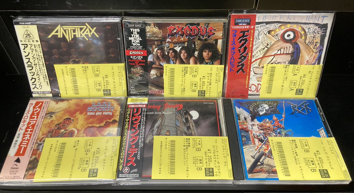 スラッシュメタルDVD中古セット ✨中古品新着情報✨ ANTHRAX、KREATOR、LIVING DEATH、ONSLAUGHT等の