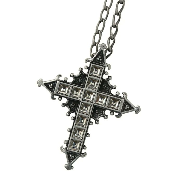 ✞ 各1点のみ再入荷 ✞ ♦︎ブルージュエル十字架ペンダント（ライト