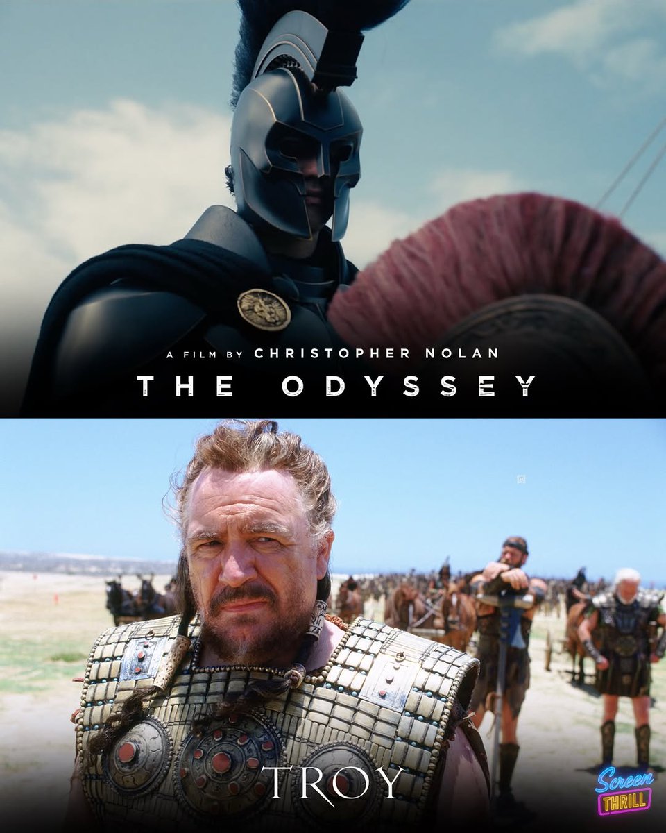 SceneinCinema's tweet photo. AGAMEMNON, Troy (2004) x Odyssey (2026). https://t.co/jcDdbyye4Y