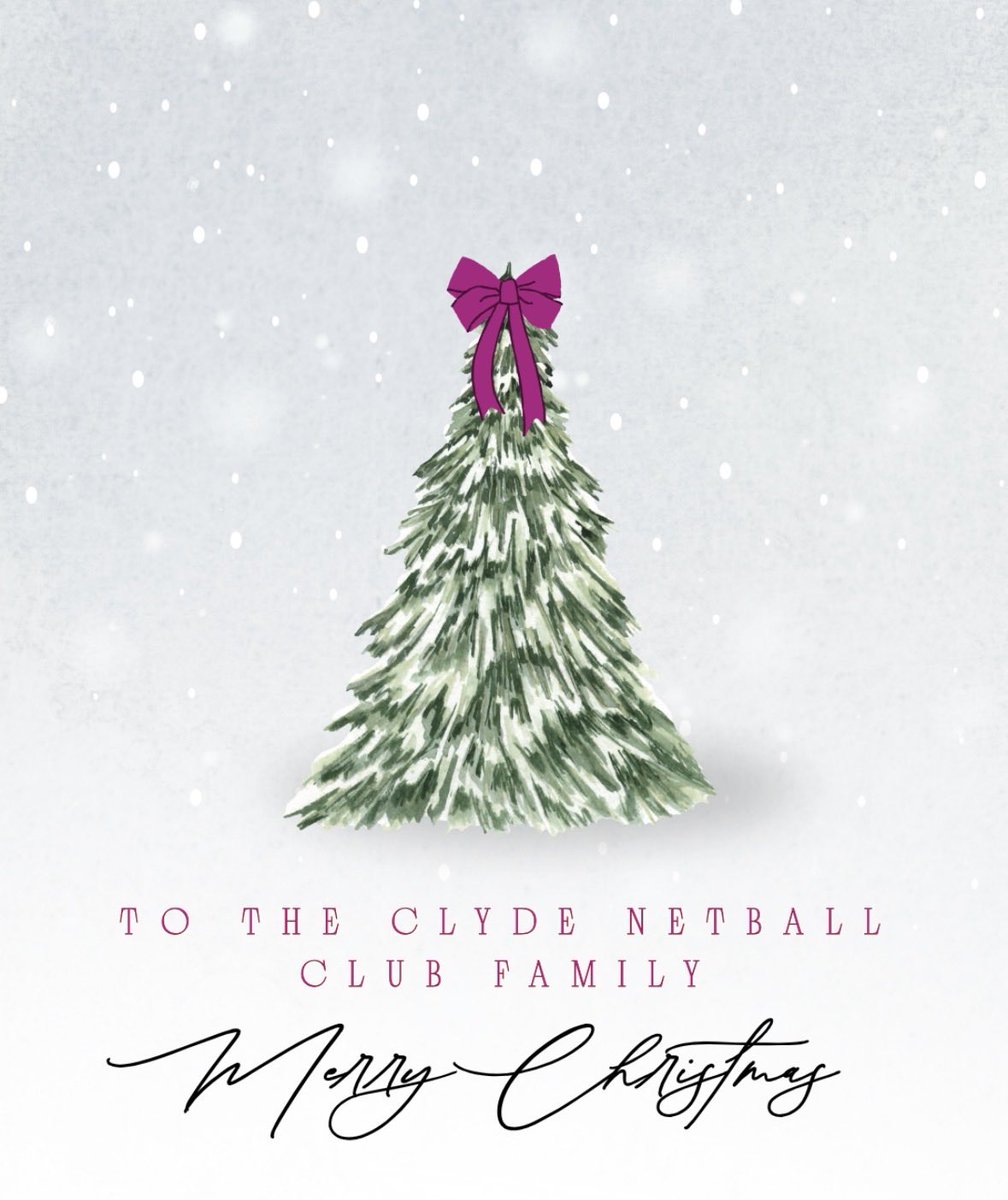 Merry Christmas to our Clyde Netball Club family - hope you all have a wonderful day 🎄🎅🏼🥂🩷