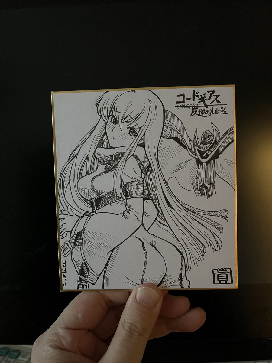 コードギアス Tink サイン入り色紙 コードギアス Tink サイン入り色紙 公式】コードギアス 反逆の