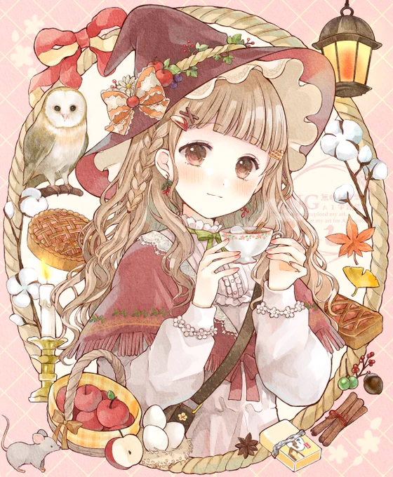 #2025年自分が選ぶ今年下半期の4枚 下半期は大好きな秋に特にお気に入りの絵が沢山描けた気がします