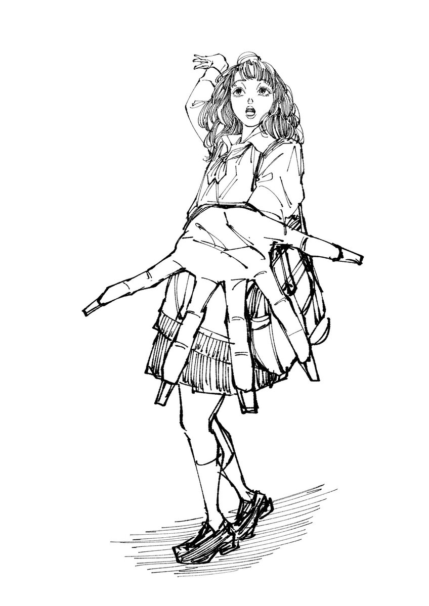 イラスト作品　クロッキー クロッキー作品群2004.10.26／クロッキーF美術館