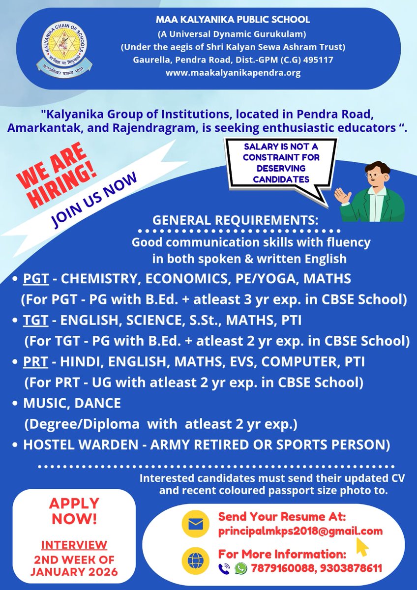 drgabavinit's tweet photo. Teachers Vacancy 2025 https://t.co/gTuMQ2tczX