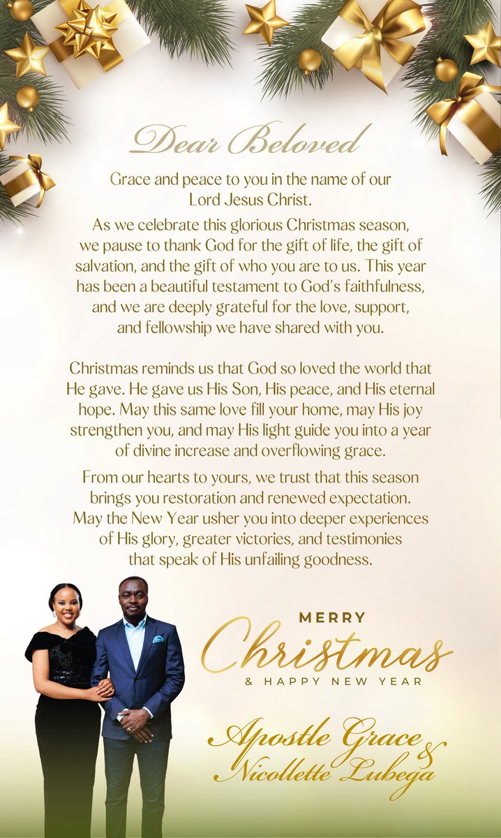 From our hearts to yours, we trust that this season brings you restoration and renewed expectation. May the new year usher you into deeper experiences of His glory, greater victories, and testimonies that speak of His unfailing goodness.

Merry Christmas &amp; Happy New Year. 🎊