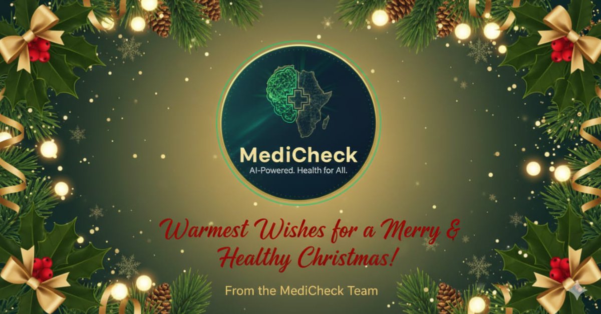 medi_check2025's tweet photo. MEDICHECK team wishes you a joyful and prosperous holiday season. We remain committed to providing you with the excellence in healthcare you deserve as we head into a bright new year.

Stay safe, stay healthy, and enjoy the festivities!🎉🎊 https://t.co/CCnXuScpdW