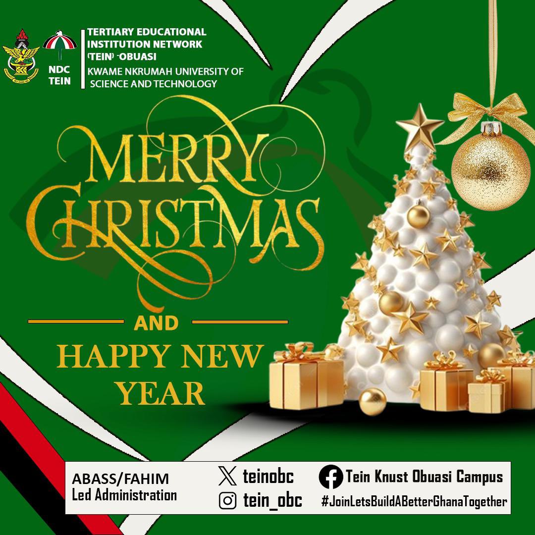 From the TEIN family to yours—Merry Christmas! 🎅🏾✨ Today we celebrate with all Ghanaians, near and far. May the joy of the season inspire us to work together for a brighter, more prosperous tomorrow. Cheers to a peaceful festive season! 🥂🇬🇭 #MerryChristmas #TEIN #Ghana"