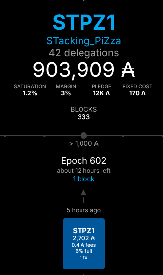 STPZ1 - STacking PiZza cardano pool tweet media