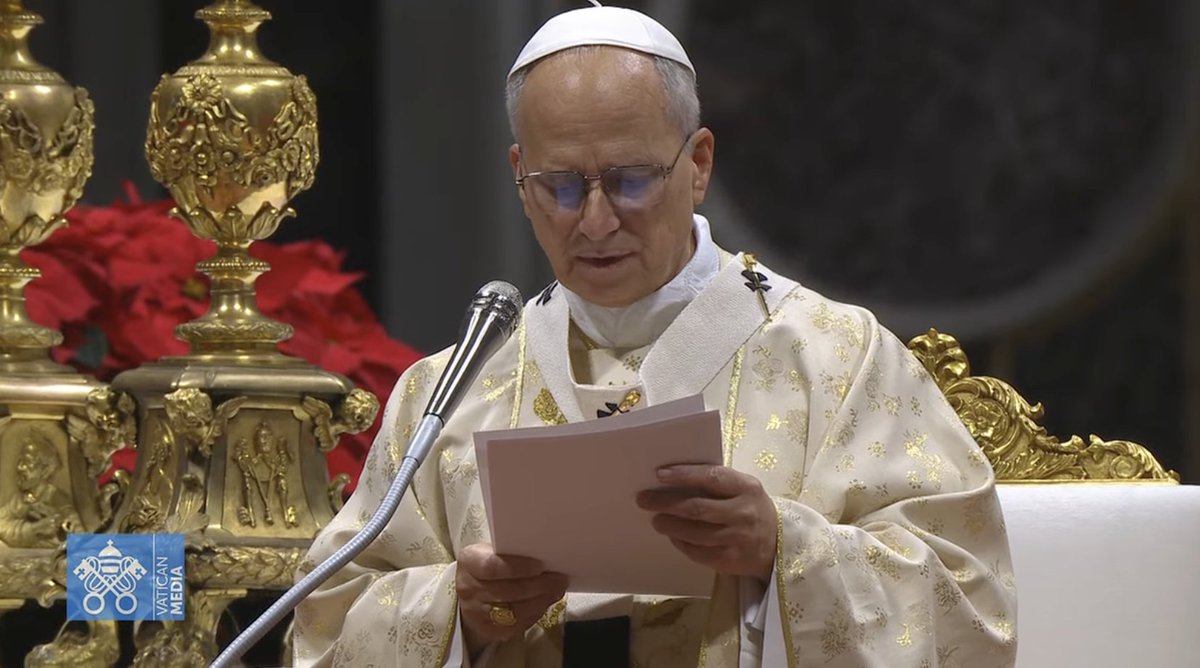 CatholicNewsSvc's tweet image. #PopeLeo: "The Word has pitched his fragile tent among us. How, then, can we not think of the tents in Gaza, exposed for weeks to rain, wind and cold; and of those of so many other refugees and displaced persons on every continent...?"
