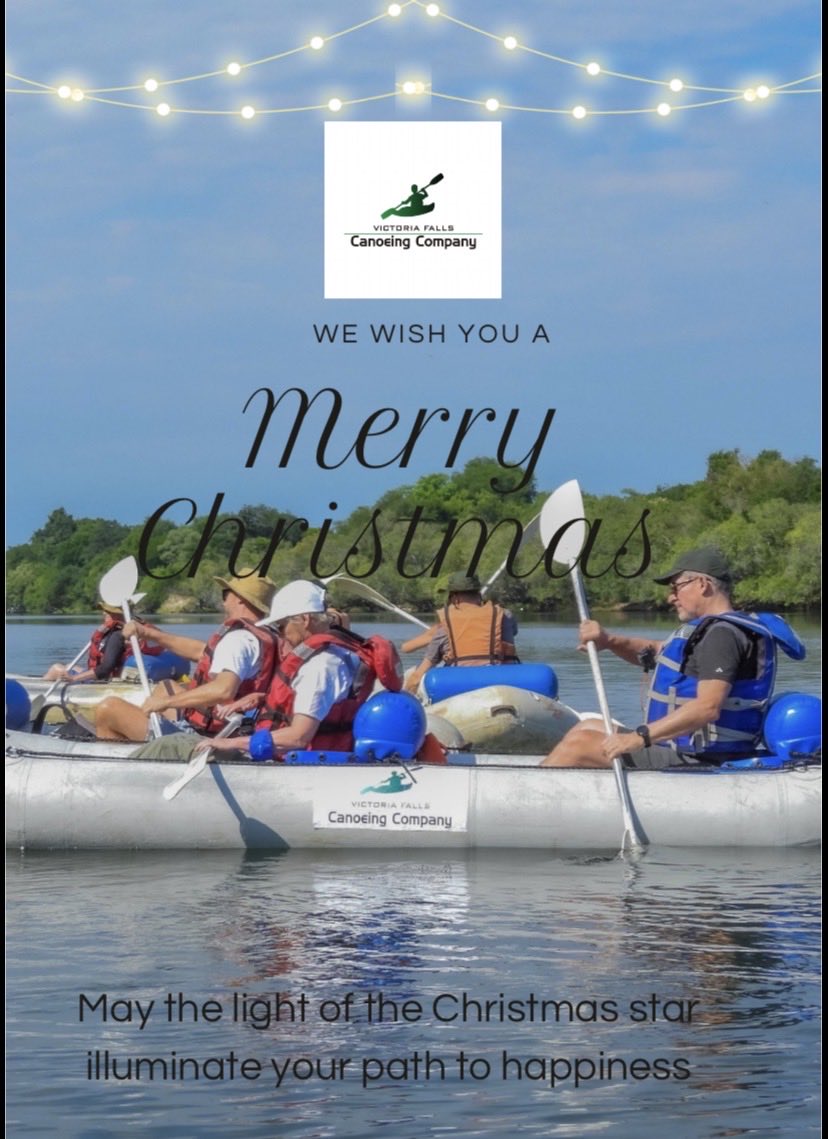We wish you a Merry Christmas from the heart of the Zambezi.
May the light of the Christmas star guide every journey on the river and beyond.
Thank you for being part of the Victoria Falls Canoeing Company family.🎄✨

#MerryChristmas #ZambeziMoments #VicFallsCanoeing