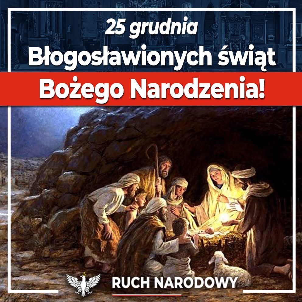 RuchNarodowy's tweet image. NARODZIŁ SIĘ JEZUS CHRYSTUS!

🎁 🎄 Wczoraj wspólnie świętowaliśmy Wigilię, a pasterką o północy rozpoczęliśmy dzień Bożego Narodzenia. ✝️ Kościół i narody świata, w tym oczywiście 🇵🇱 Polacy, obchodzą dziś jedno z najważniejszych świąt roku.

➡️W 1945 roku w narodowym,…