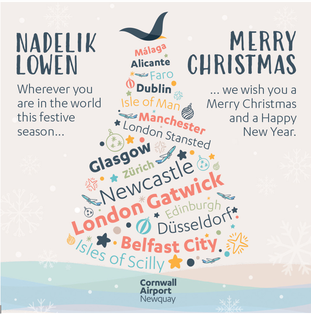 Newquay_Airport's tweet photo. As we wrap up 2025, thank you for supporting your proper local airport 🎄✨
From all of us at CAN, we wish you a very Merry Christmas and a Happy New Year.
Nadelik Lowen ❤️
#TogetherWeCAN #TeamNQY #FlyNQY https://t.co/TdcSWJ4AKW