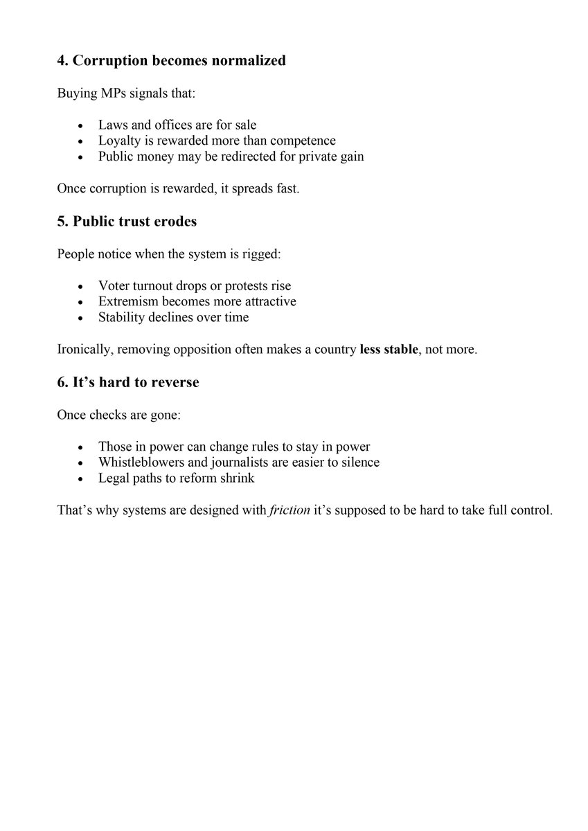Below is my overview of the dangerous direction this approach is taking and the long-term consequences it poses to accountability, public trust, and democratic stability.
