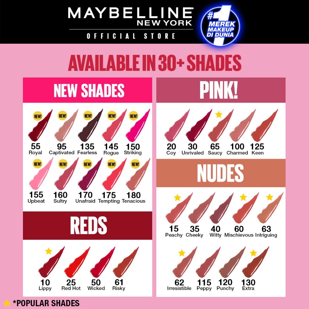Maybelline – superstay lip ink
— s.shopee.co.id/8KfWNj4Jl7