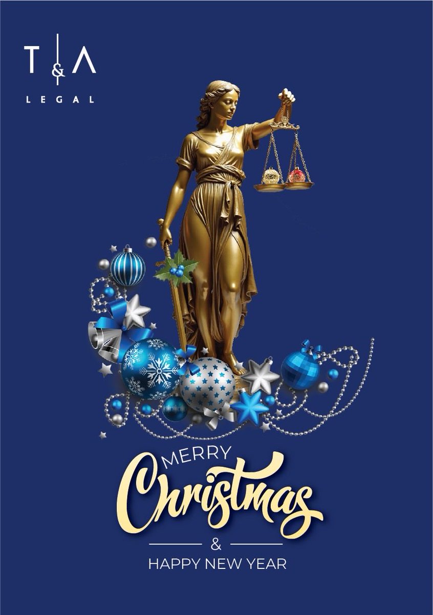 TundeAdisa_LP's tweet photo. Season’s greetings from all of us at T & A Legal.
We wish you a joyful Christmas and a prosperous year ahead.
#SeasonsGreetings #MerryChristmas #TALegal https://t.co/hwPY5x21QR