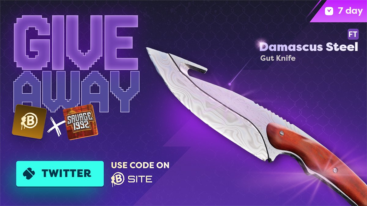 savagebro92's tweet image. 🔥CS2 GIVEAWAY🔥

🎁GUT KNIFE DAMASCUS STEEL FT ($95)

➡️TO ENTER:

✅Follow me &amp;amp; @bdotsite 
✅Retweet &amp;amp; Like
✅Tag 2 friends

⏰Giveaway ends in 7 days. Good Luck!

#CS2 #CS2Giveaway #Giveaway