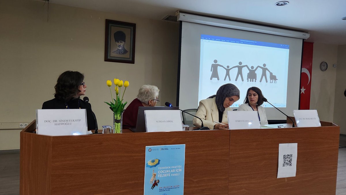 "Teoriden Pratiğe Çocuklar İçin Felsefe" panelimizin 1. oturumu Doç. Dr. Sinem ELKATİP HATİPOĞLU moderatörlüğünde başlamıştır.