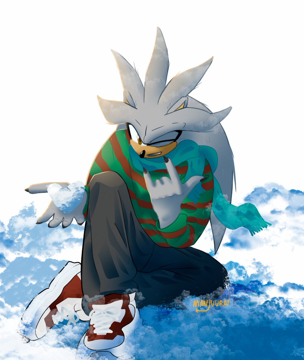 manjuurai's tweet photo. Merry christmas and happy new year💫 #sth #SilverTheHedgehog https://t.co/hVp260etK5