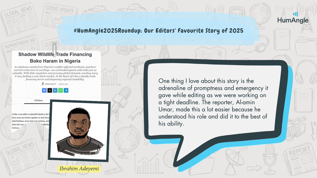 HumAngle_'s tweet photo. As 2025 comes to a close, here are the stories our editors enjoyed editing. They cut across stories of resilience and survival.
Read their #HumAngle2025Roundup: https://t.co/jIex8CpRt9 https://t.co/OabaSVADwU