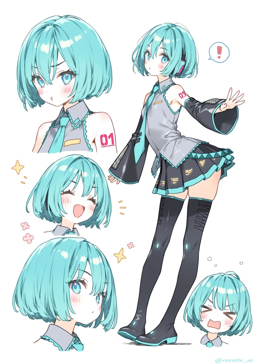 cocotte_ai's tweet image. #初音ミク　ボブカットミクさん