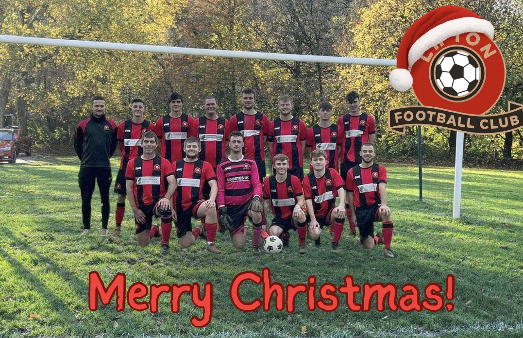 LiftonFc's tweet photo. 🎄🔴⚫ Merry Christmas from everyone at Lifton FC ⚫🔴🎄

Thank you to our players, supporters &amp; sponsors for your continued support.
See you in the New Year ❤️🖤 https://t.co/qSUm20pKAO