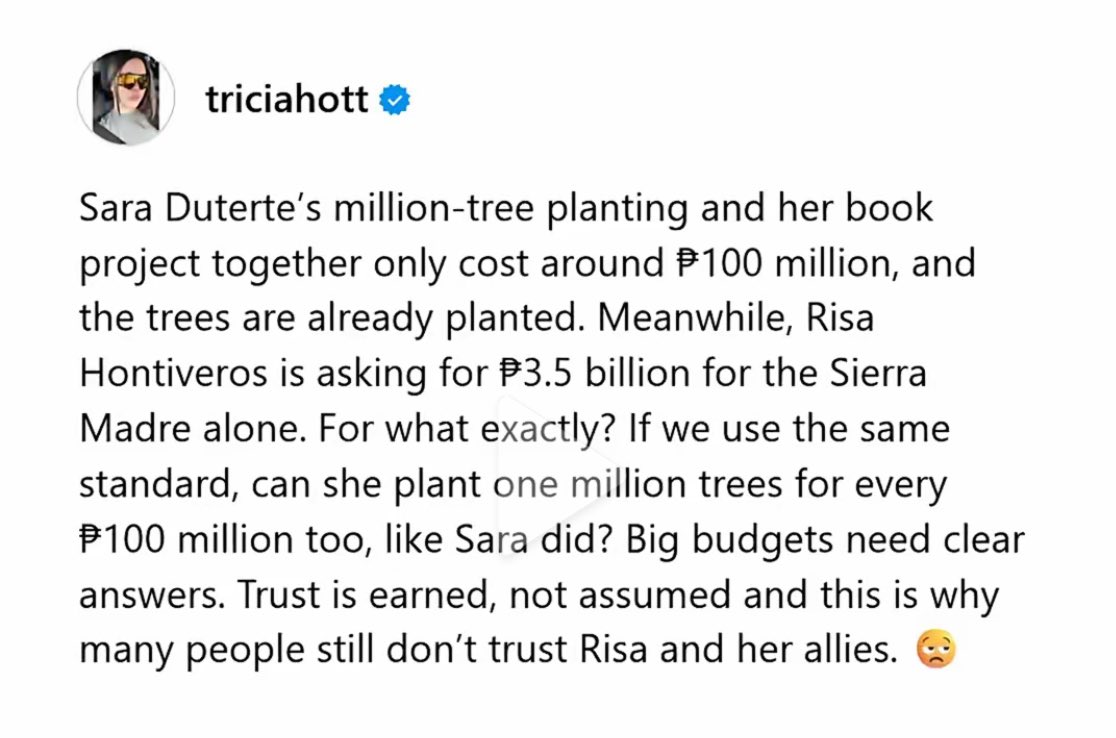 To be fair naman to that Immaculate Lady of Insertions, baka hindi lang Sierra Madre ang bundok na pinapamugaran ng mga tagasuporta nyang winawagayway ang pulang watawat.

Marami-raming bundok din yon. Dapat may wifi para sa mga mcbook at iphone nila.🥰