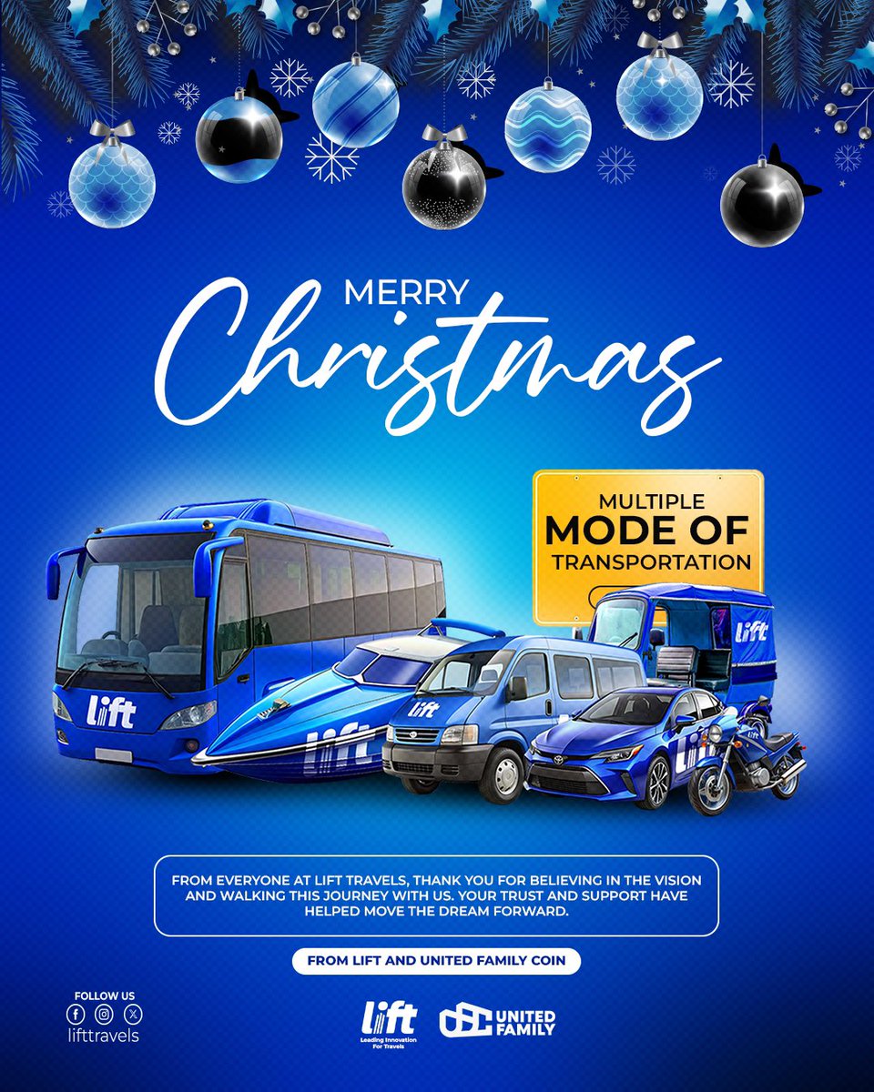 🎄 Happy Holidays, Everyone!🎄

As we celebrate this festive season, we want to extend our heartfelt gratitude to each of you for your continued support and trust in Lift Travels. Your belief in our vision has helped us move forward together.