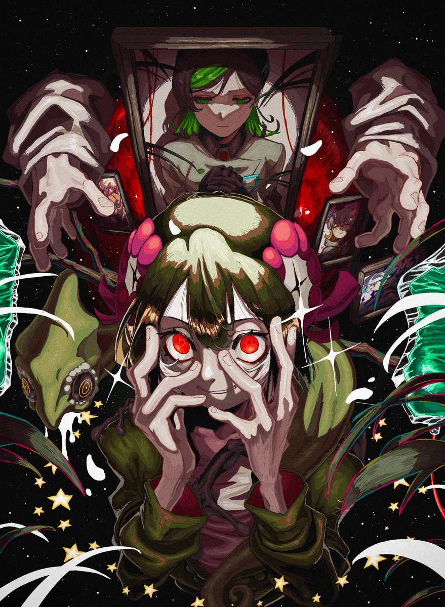 2codaze's tweet image. 🦎🍁
#ずとまよファンアート 
#革蝉_Fanart
#革蝉ニラちゃんアンソロ企画