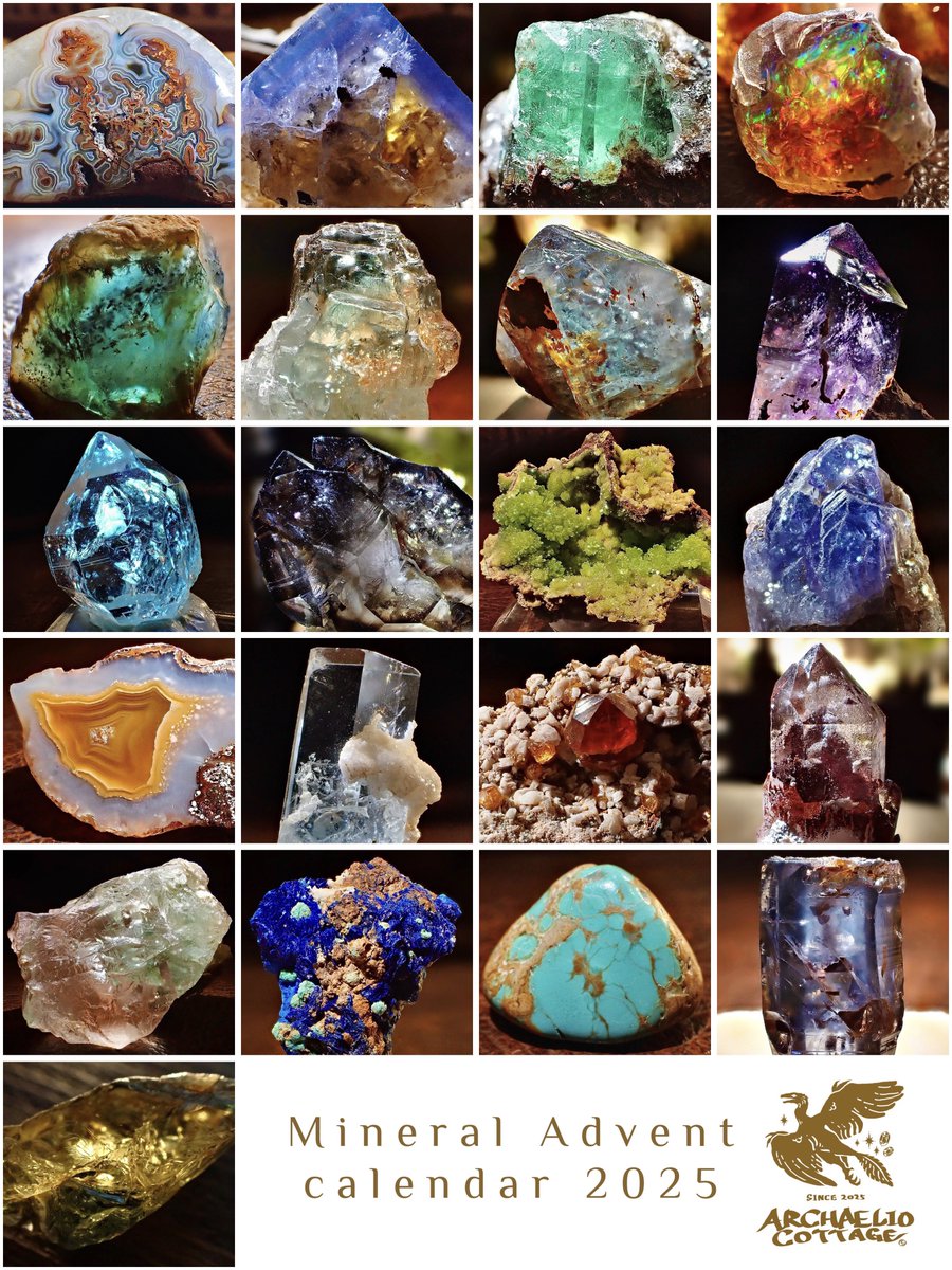 鉱物アドベントカレンダー2025 皆さんの鉱物コレクションがたくさん見