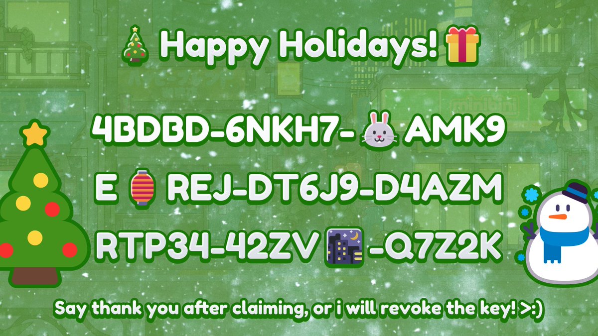 ShashingoGame's tweet photo. It's Christmas! Here's a Steam gift from me to you.
(if you're fast!) 🎄❤️🎁 https://t.co/U7YtWqjFsn