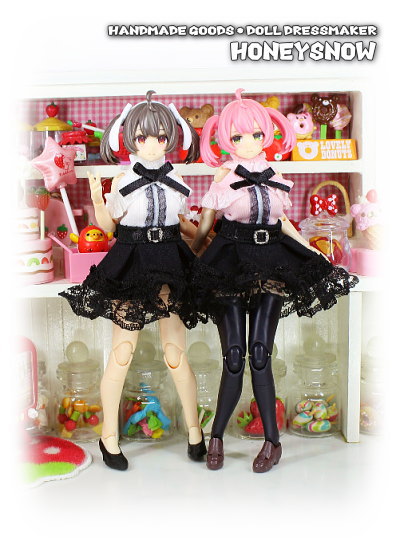 ロリータワンピセット　白黒　天使　2色セット　メガミデバイス　オマケ付き