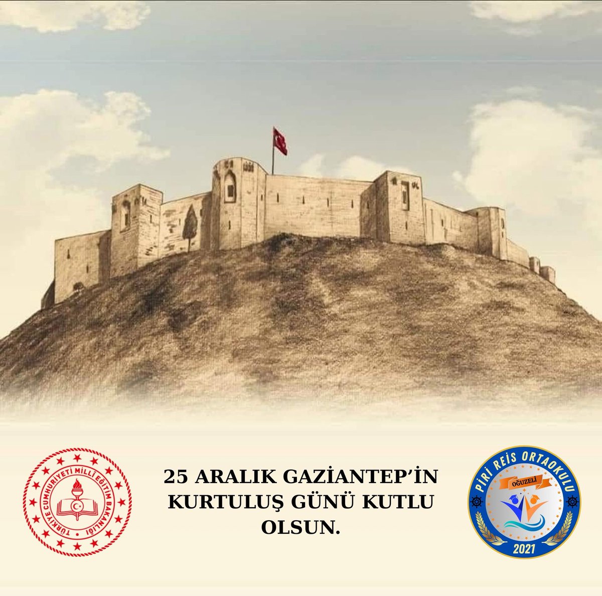 Gaziantep'imizin düşman işgalinden kurtuluşunun 104. Yıl dönümünü gururla kutluyor, bu destansı mücadeleyi veren aziz kahramanlarımızı rahmetle ve minnetle yâd ediyoruz. 🇹🇷
<a href="/Gaziantep_MEM/">Gaziantep İl Millî Eğitim Müdürlüğü</a> <a href="/oguzelikymk27/">Oğuzeli Kaymakamlığı</a> <a href="/Oguzeli_mem/">Oğuzeli İlçe Milli Eğitim Müdürlüğü</a> <a href="/MustafaBozgyk27/">Mustafa Bozgeyik</a> <a href="/Tcskl0/">Tolga Çelik</a>