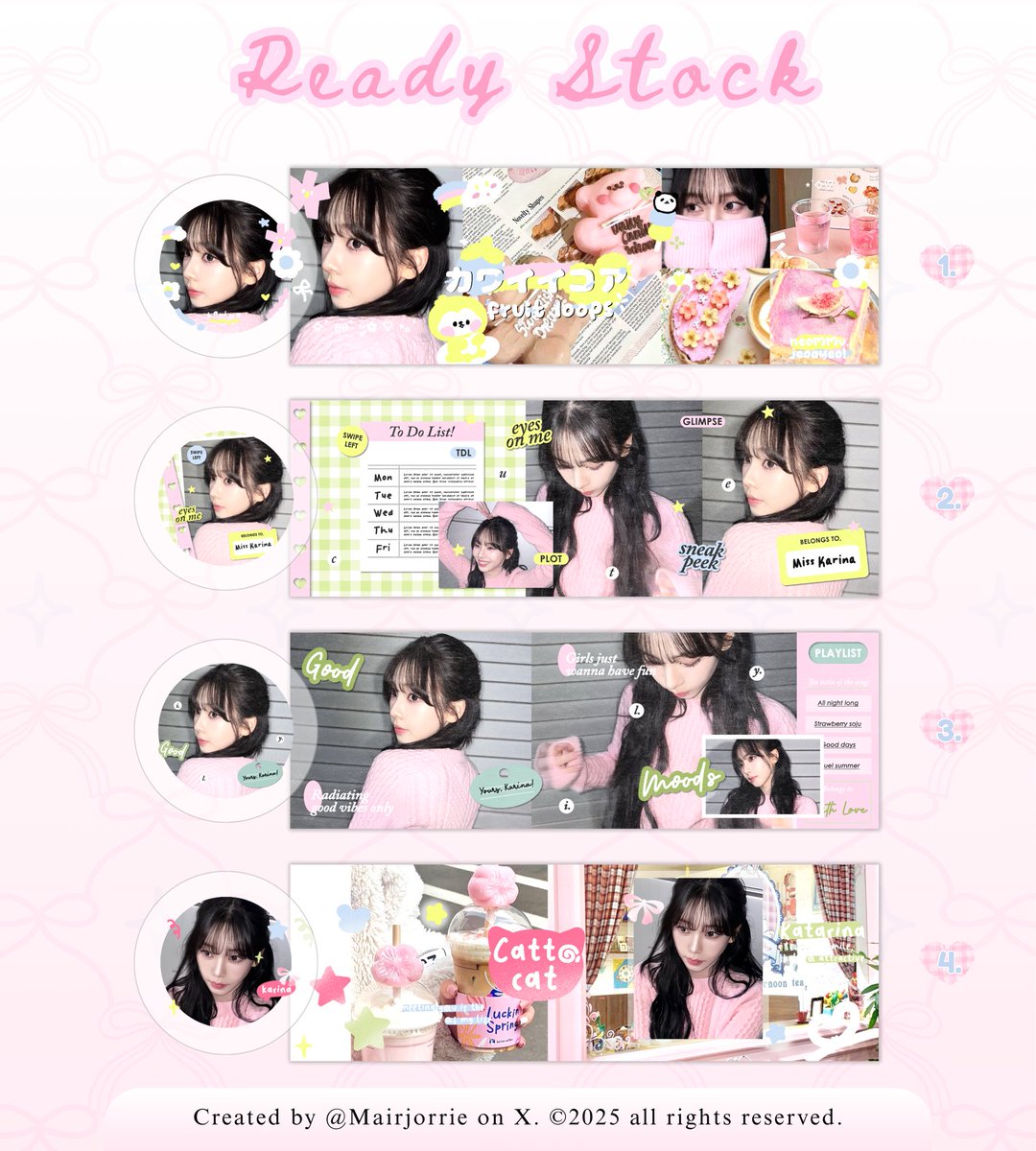 damsejlns's tweet image. help repost please? thank youu! &amp;lt;3

haiiy ! aku membawa 4 layout karina pinkeu 🍥✨ yang bisa ditake dari sekarang dengan prici tertera di alt yaa 🍧🥢

#zonauang rs