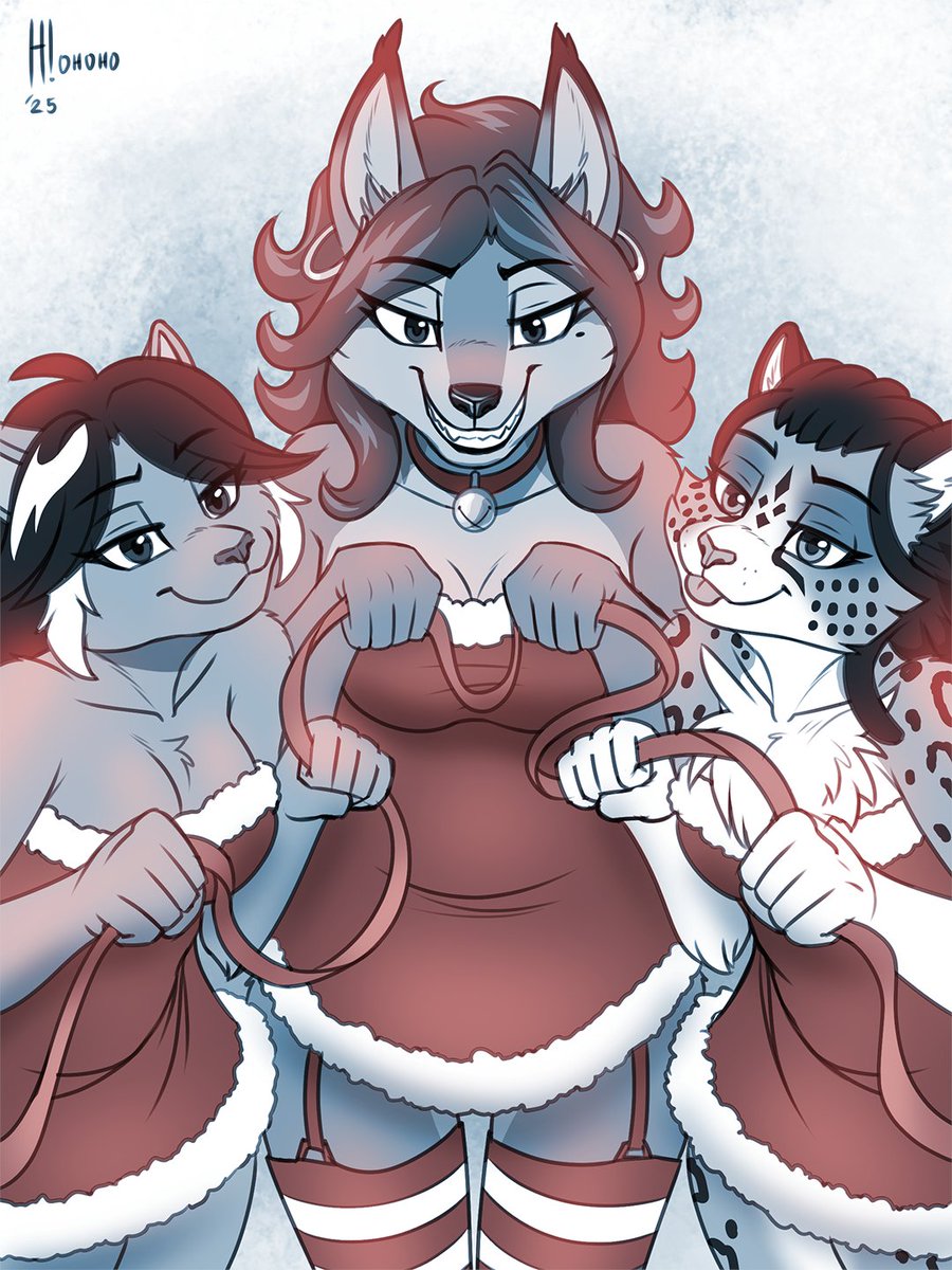 HeresyArtCat's tweet image. Felina Feral, Carmelita Fox, and Adira Riftwall are being very festive today!

Merry Christmas, everyone!

#SwatKats #Twokinds #SlyCooper