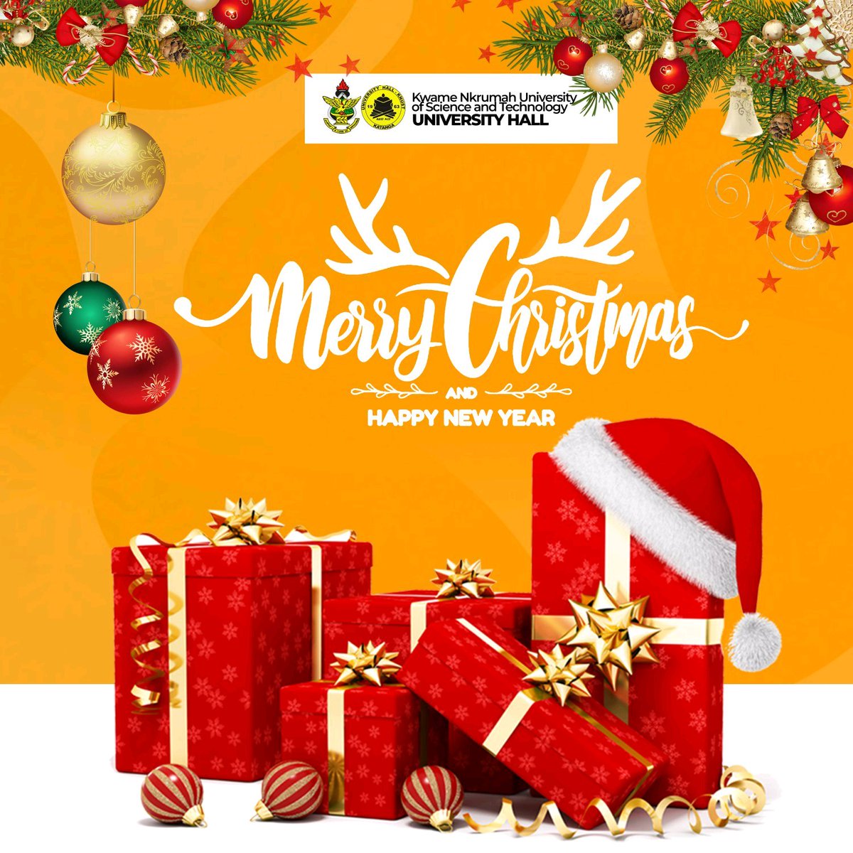 🎄Merry Christmas from the University Hall💛🖤🎄
🟨⬛️On behalf of Katanga, we extend our warmest Christmas greetings to all Freshers and Continuing Students.
May this season bring you peace, clarity, and renewed strength as we prepare for the 2025/2026 academic year. 🟨⬛️