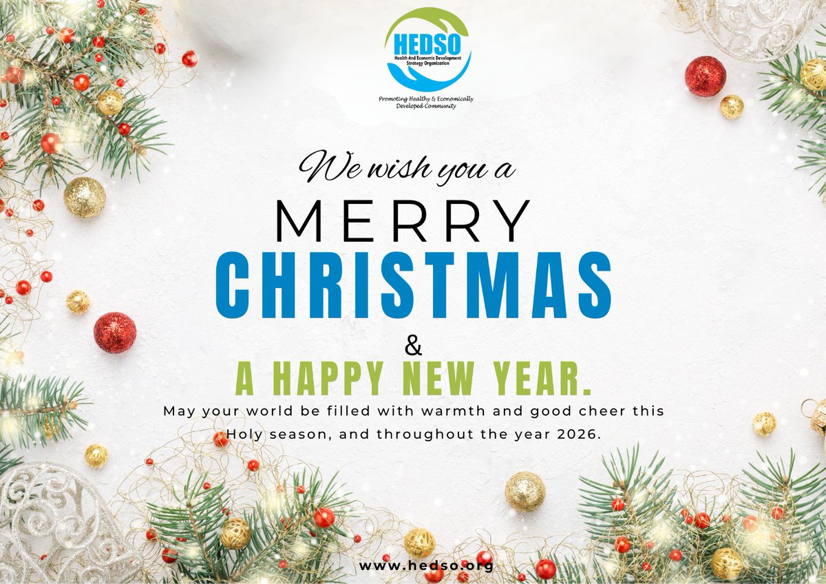 Merry Christmas from HEDSO!
As we celebrate, we remain grateful for our partners, communities, and champions working with us to uplift women, youth, and marginalized groups. ✨ #TeamHEDSO #WeareHEDSO