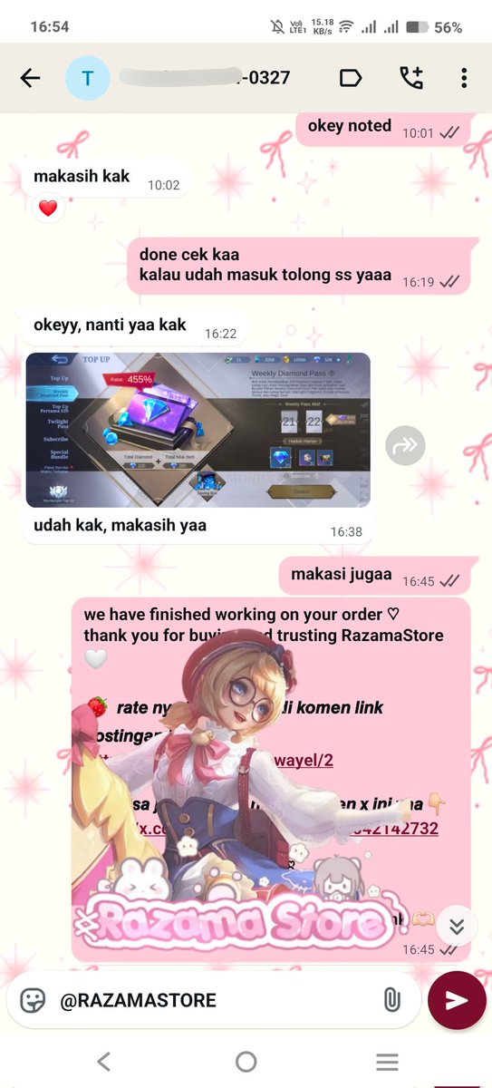 damseulz's tweet image. #testirazama

order ꠩ 3 wdp slow 
price ꠩ Rp 66.000
testimoni ke ꠩ 1.277