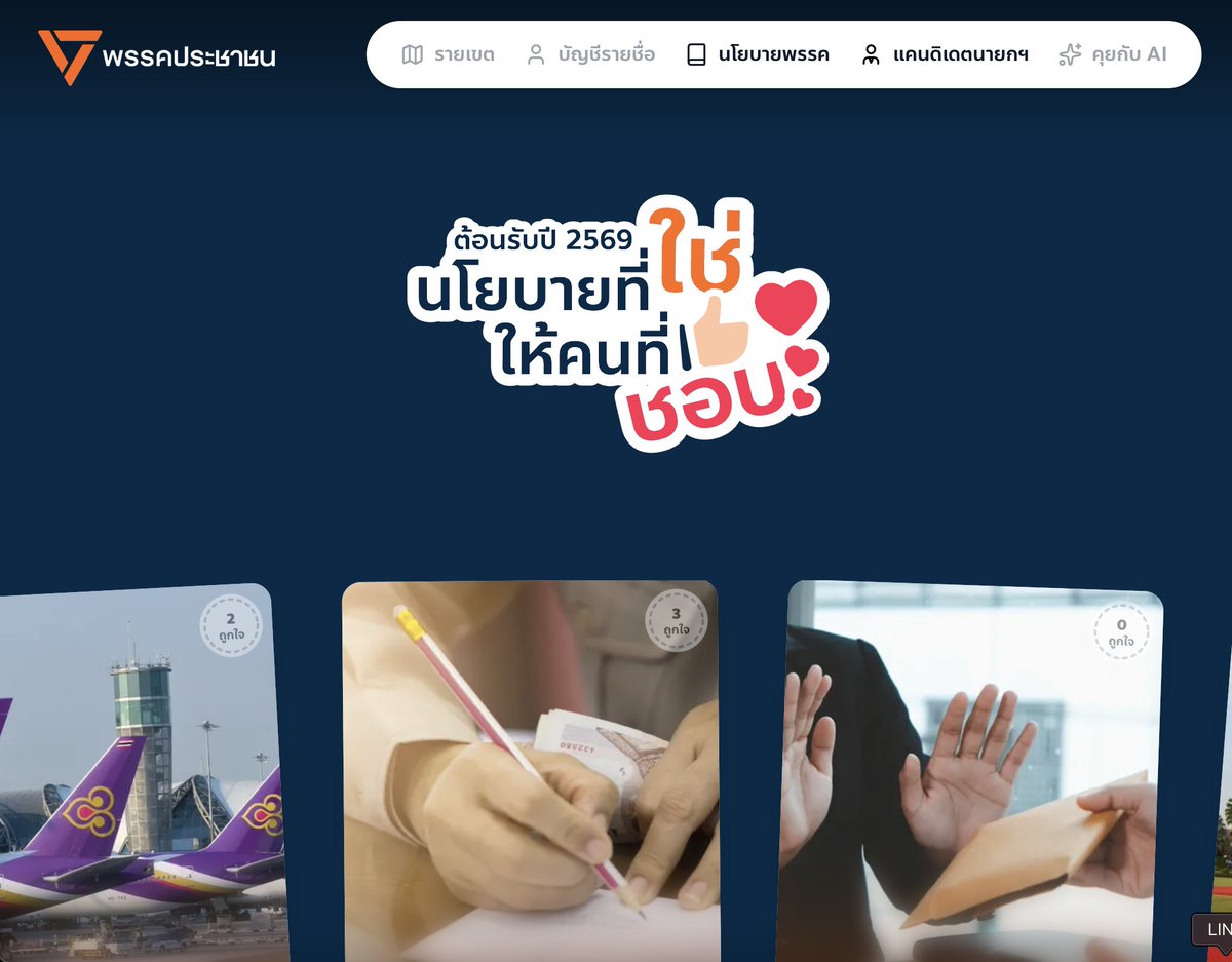 เปิดแล้ว!!!

เข้าไปอ่านนโยบายพรรคได้ที่

election69.peoplesparty.or.th