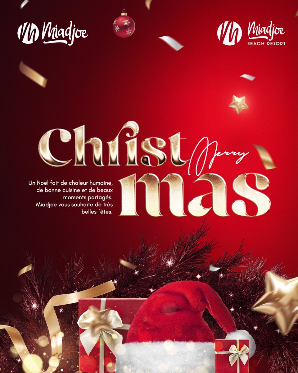 Joyeux Noël 🎄🎅🏾🎁 ! Toute la team vous envoie ses meilleures ondes pour ces fêtes de fin d'année. ⁣⁣⁣
Prenez soin de vous (et gardez une petite place pour le dessert ! 🍰).⁣⁣⁣
⁣⁣⁣
#Noel #Christmas #Miadjoe #MiadjoeBeachResort #Aného