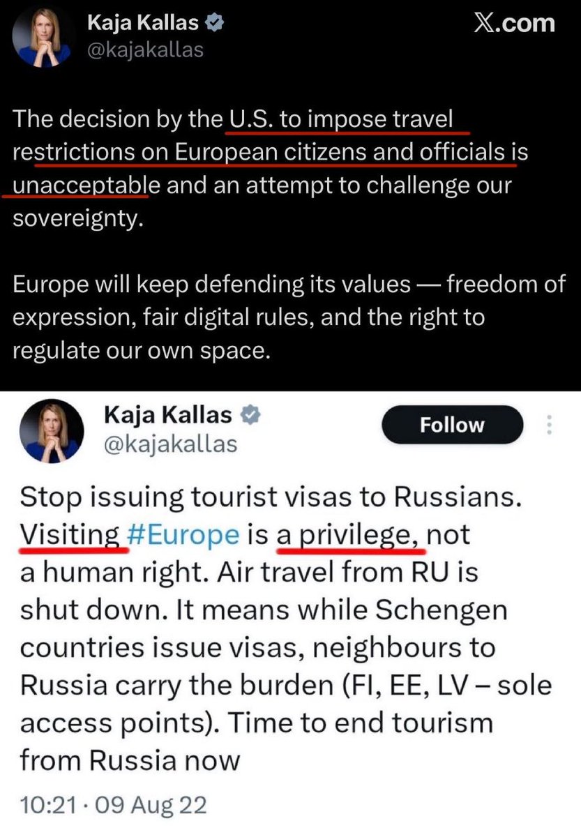 SilviusBerthold's tweet image. 🚨 Kaja Kallas si è indignata della decisione dell'amministrazione Trump di chiudere l'accesso al Paese a quei funzionari dell'Unione Europea che hanno cercato di limitare la libertà di parola nel Vecchio Mondo, multando la piattaforma media X di Elon Musk. Kaja Kallas sferra una…
