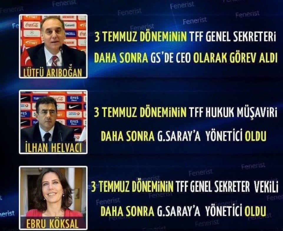 fbsavasciruhu's tweet photo. Fenerbahçe’yi maddi manevi paha biçilemeyecek şekilde zarara uğratıp Galatasaray’ı kalkındıran şahıslar bunlar…

Er ya da geç hesap vereceksiniz. https://t.co/YTpE1UEG8T