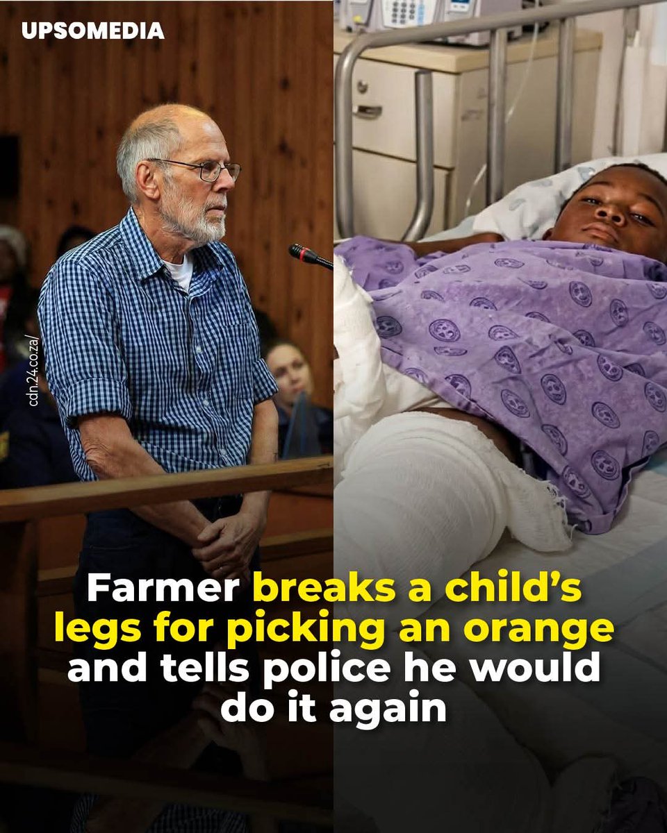 sandileswana's tweet image. In South Africa, 70-year-old farmer Christoffel Stoman was brought to trial after deliberately running over Khwezi Jantijies, a six-year-old boy, for picking up an orange. That day, the child was walking with his mother, Magdalene Jantijies, toward town to do some shopping.…
