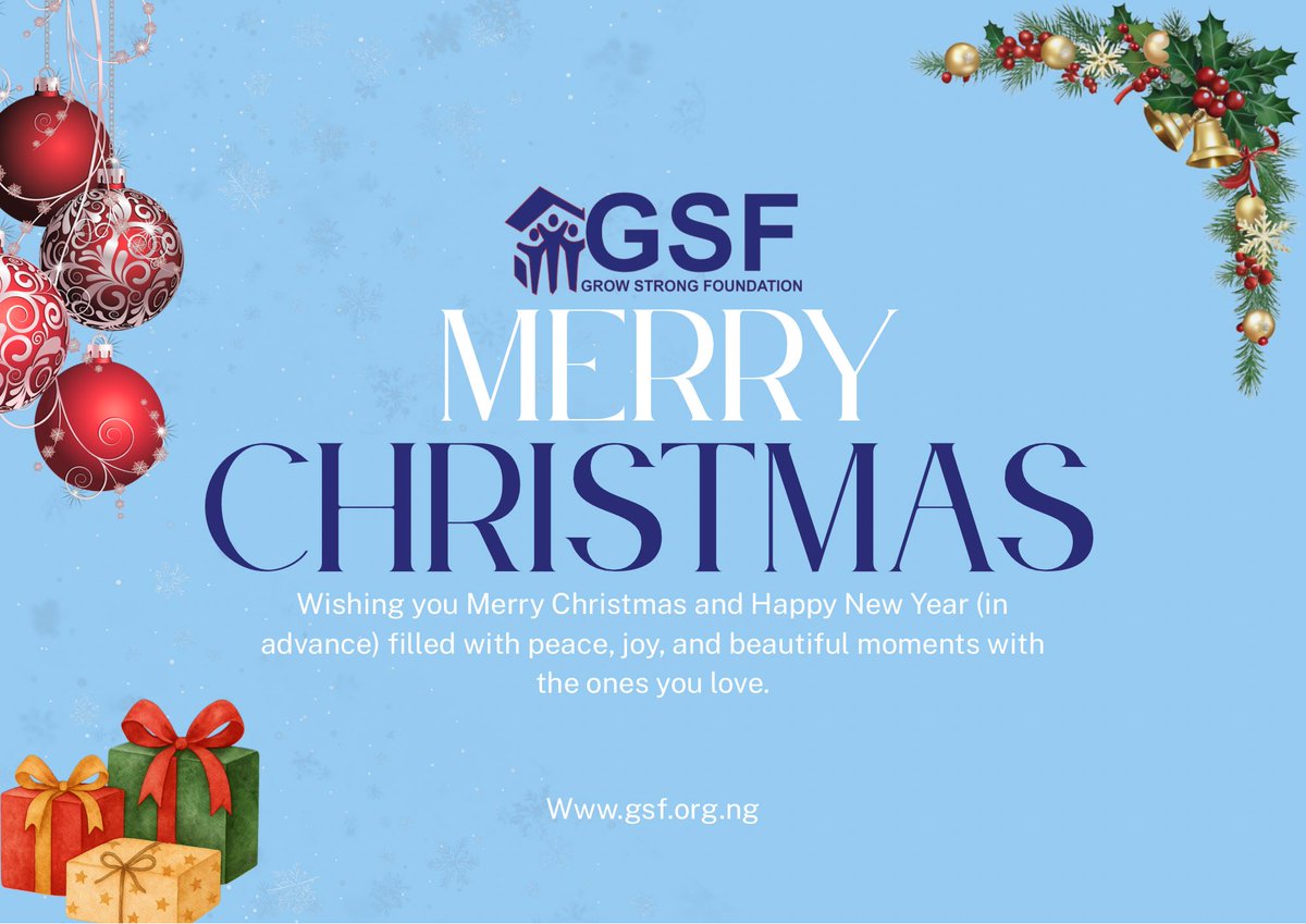 This Christmas season, we extend our heartfelt gratitude. May the spirit of love, hope, and compassion fill your hearts and homes. 
Wishing you a joyful Christmas and a hopeful New Year.

#gsf #complimentoftheseason