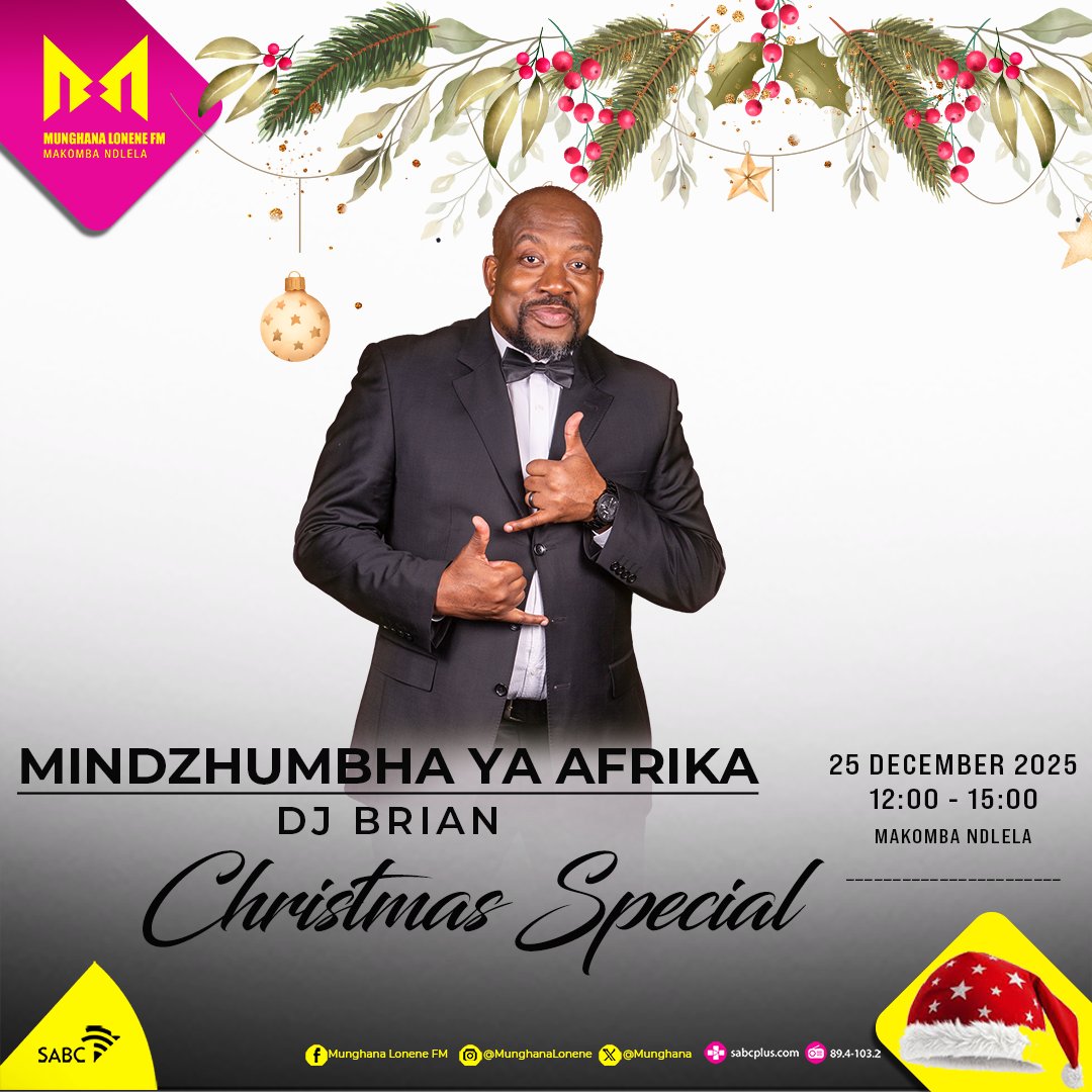 Munghana's tweet image. [Emoyeni] #MindzhumbhaYaAfrika na @DJBrianRikhotso. A hi tiphini swin'we hi tinjamba ta Afrika #MerryChristmas2025 #makombandlela