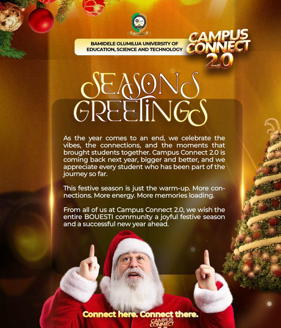 campusconnect02's tweet photo. 🎉 Merry Christmas to all Campus Connect fans! ❤️🎄
Thank you for the love and support near and far. May the joy of Christmas fill your hearts and homes. We’re grateful for every one of you 🙏✨

Connect here, connect there 🤗 https://t.co/sCY3sVafK0