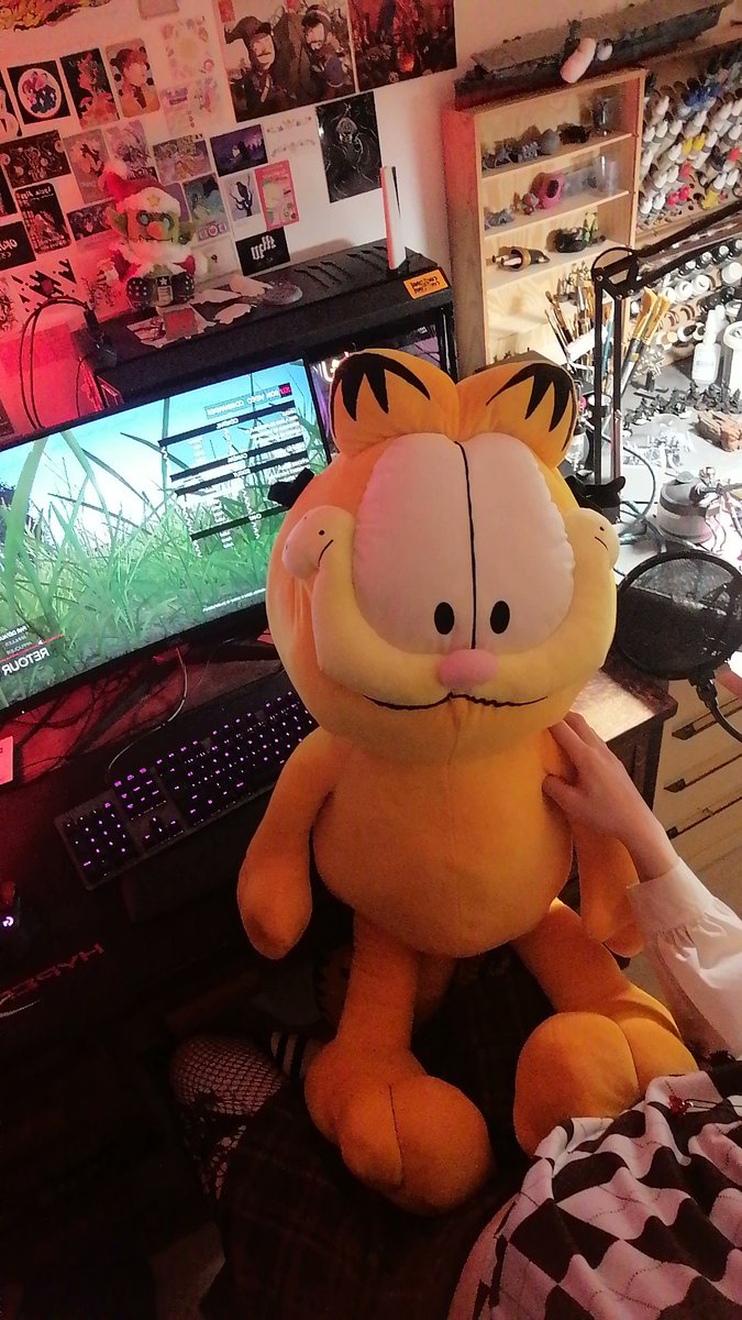 Elle m'a offerte une peluche garfield ✨