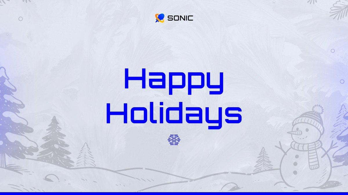 SonicSVM's tweet image. Happy Holidays from Sonic SVM 🎄

Hope you get some family time, some rest, and maybe even touch some grass.

Then we lock in for 2026.