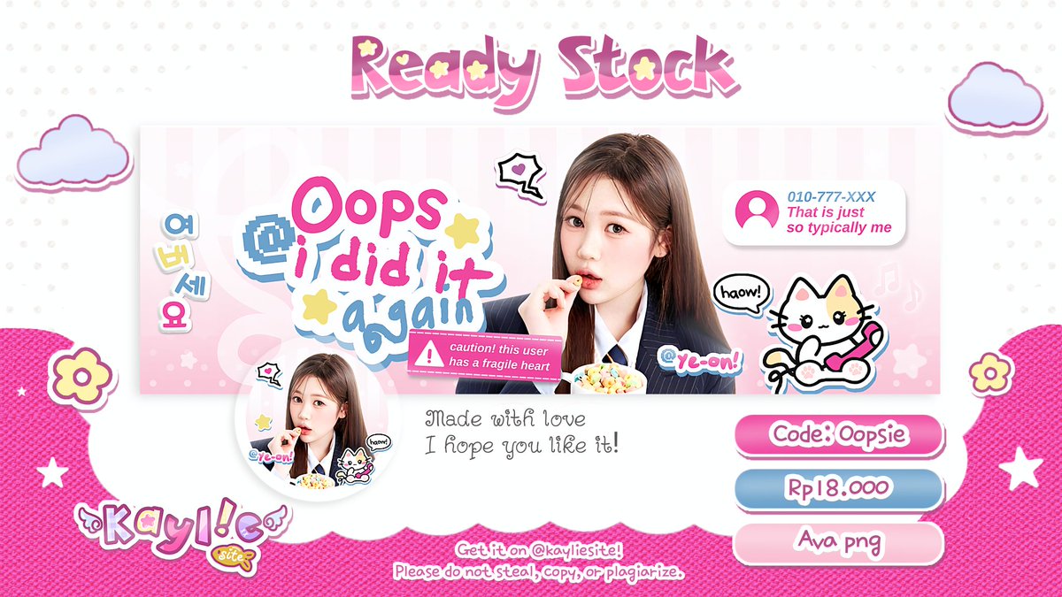 kayliesite's tweet image. HenlOo guysss! Ada kakak anon baik hati yang mau berbagi layout Stella dan Ye-on sama kalian 🐰🌸 kalau berminat take, boleh langsung reply mau siapa + kode katalog. Syaratnya harus dipake yaa layoutnya 🖇🩷