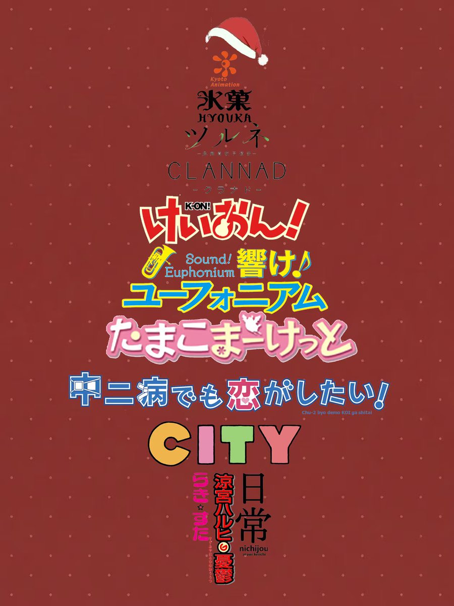 KACorpus0712's tweet photo. Merry Christmas
#京アニ https://t.co/drdjFwLHzc
